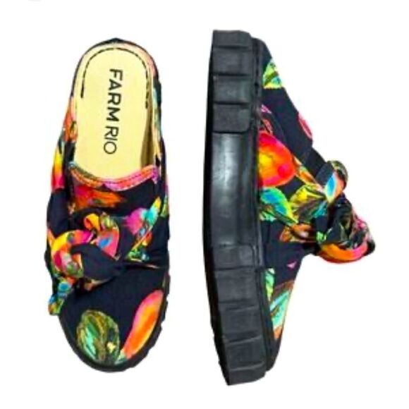 FARM Rio Shoes - Farm Rio cashew black mule sneaker